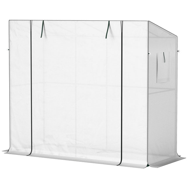 Mrazuvzdorný ocelový skleník s rolovacími dveřmi, UV ochrana 200x76x170cm