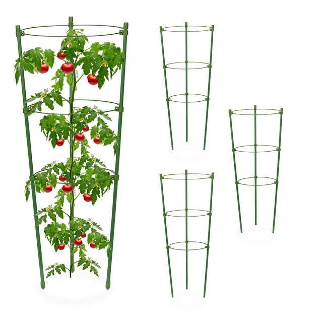 Opory k rostlinám 45 cm, sada 4 ks, zelené