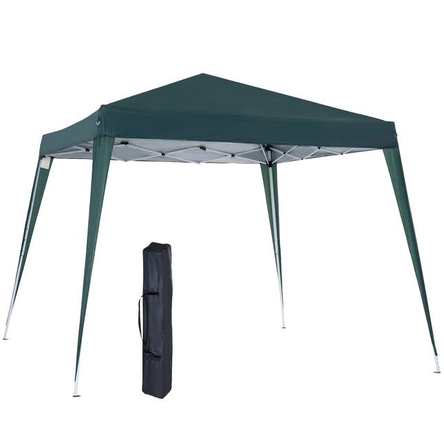 Skládací ocelový pavilon s taškou na přenášení, 2.4x2.4M, zelený