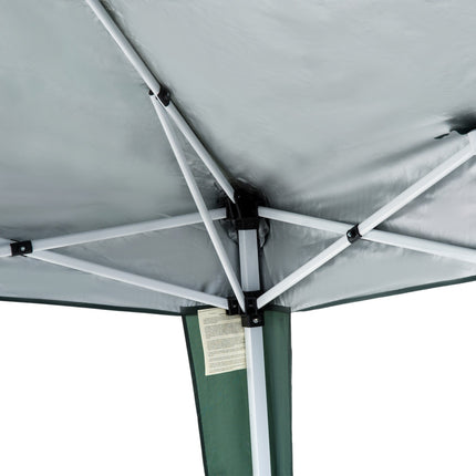 Skládací ocelový pavilon s taškou na přenášení, 2.4x2.4M, zelený