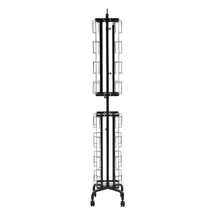 Greeting Card Display Rack, 32 Pockets, 360 Rotating