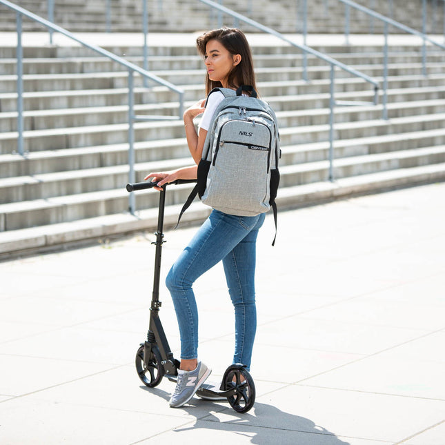Grey Backpack – Large Capacity, Durable Material