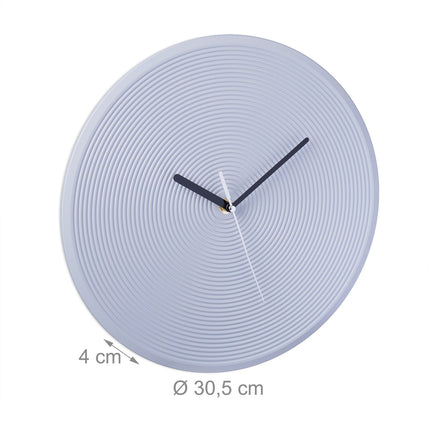 Minimalistické nástěnné hodiny – bez čísel, na baterie, šedé