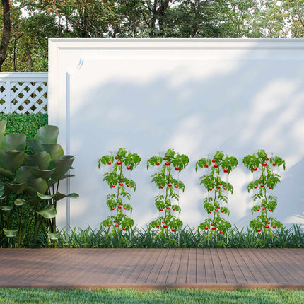 Grey Plant Supports with Rings, 120 cm