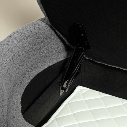 Grey Upholstered Storage Bench – 105 x 44 x 45.5 cm