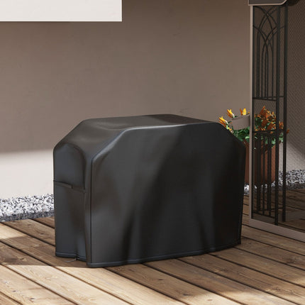 Kryt na gril odolný proti povětrnosti, suchý zip, Oxford, černý, 124x61x91 cm