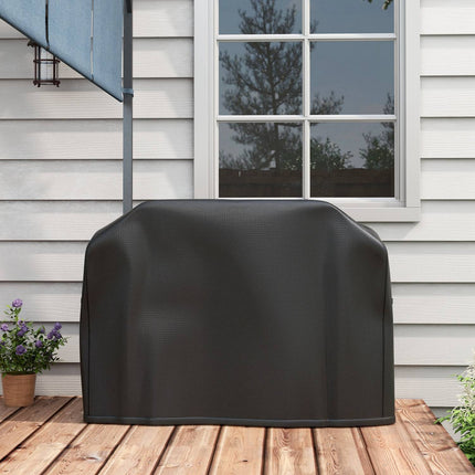 Kryt na gril odolný proti povětrnosti, suchý zip, Oxford, černý, 124x61x91 cm