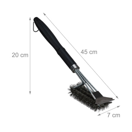 Nerezový kartáč na gril, sada 2 ks
