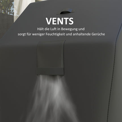 Weather resistant grill cover, 600D Oxford, Velcro closure