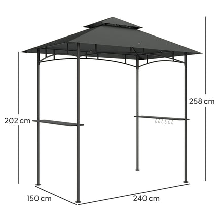 Grilovací pavilon s LED, voduodpudivý, UV ochrana