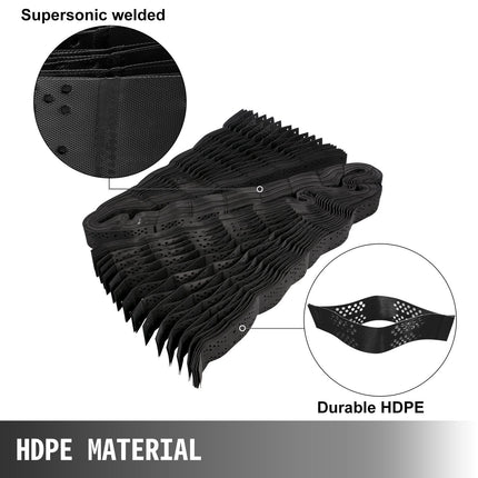 Ground Stabilization Grid, HDPE Geocell 9x17 ft, 4 in