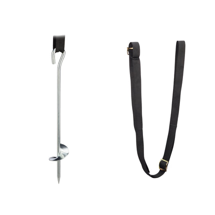 Ground anchor trampoline 8 parts
