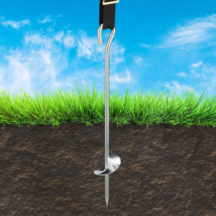 Ground anchor trampoline 8 parts
