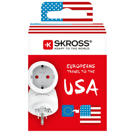 Uzemněný adaptér zástrčky EU na US, pro více zemí