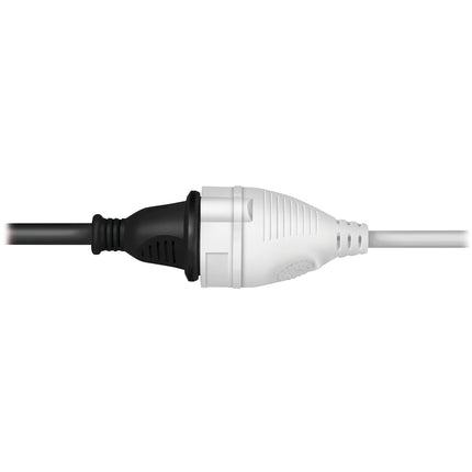 Uzemněný prodlužovací kabel do interiéru, 2m, bílý