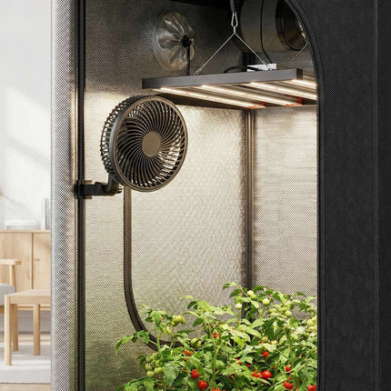 Grow Tent Clip-On Fan, Rechargeable USB-C, 10 Speeds