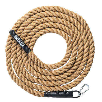 Gym Climbing Rope, 1.5 In x 25 Ft Jute, 500 lb