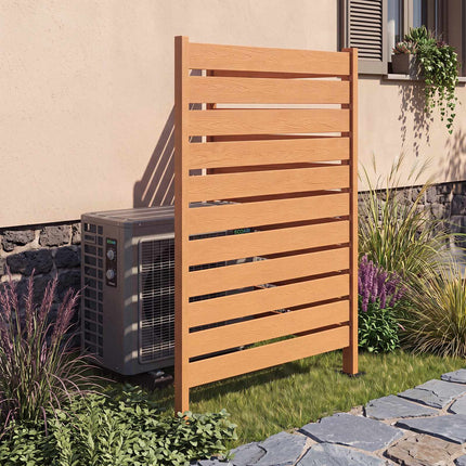 HIPS Privacy Fence, Wood Grain, Weatherproof, 93x63.5 cm