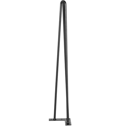 Hairpin Table Legs, 16 in Black, Set of 4, Steel