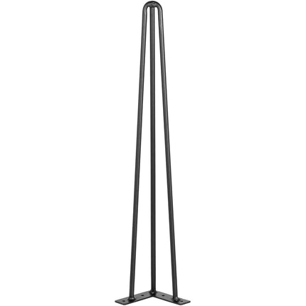 Hairpin Table Legs, 18 Inch Black Set of 4, 3-Rod
