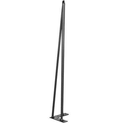 Hairpin Table Legs, 26 Inch Black, 3-Rod Set of 4