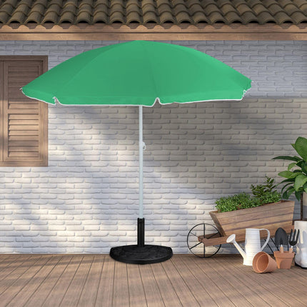 Halbrunder Sonnenschirmständer, Gusseisen-Design, platzsparend