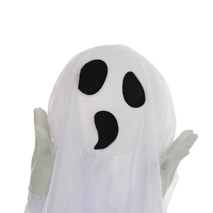 Halloweenská dekorace – 3 svítící duchové, pohybový senzor, 54x10x60 cm