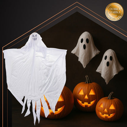 Halloweenští závěsní duchové, sada 3 ks, 75 cm