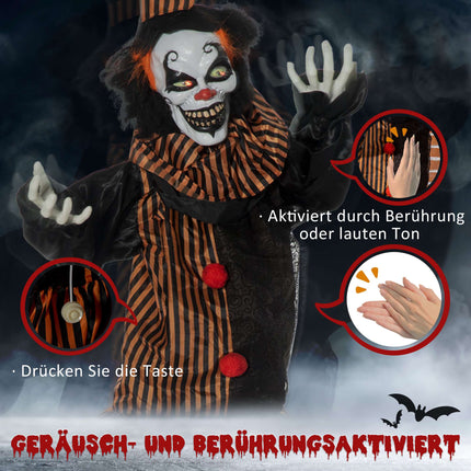 Halloween Horror Clown Decoration with Sound & Motion