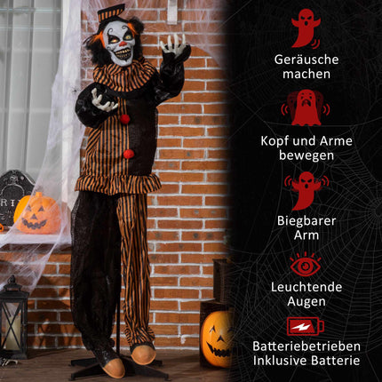Halloween Horror Clown Decoration with Sound & Motion