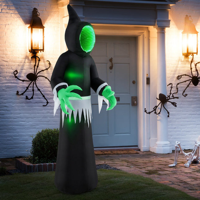 Halloween Inflatable Ghost 245 cm With Green LED Lights