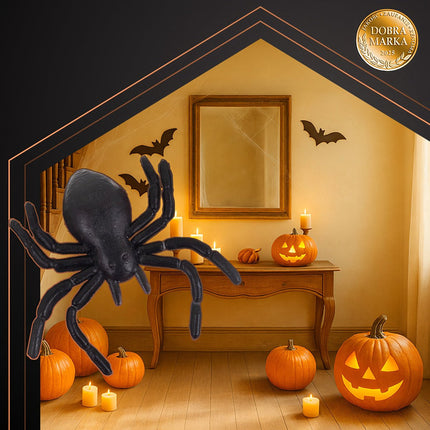 Halloweenští plastoví pavouci, 10 ks, 3x3 cm, černá