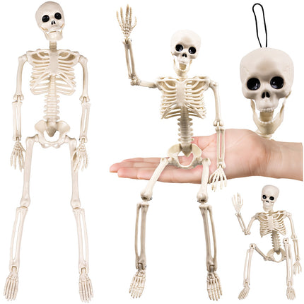 Halloweenská dekorace kostra, 40cm, pohyblivé končetiny