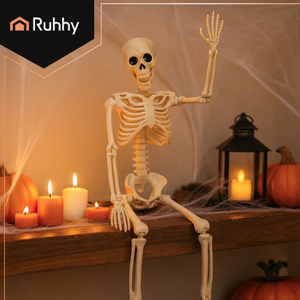 Halloweenská dekorace kostra, 40cm, pohyblivé končetiny