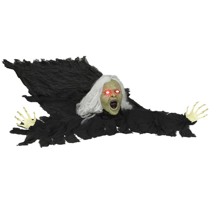 Halloween-Zombiedekoration, 183cm mit LED-Lichtern & Sound