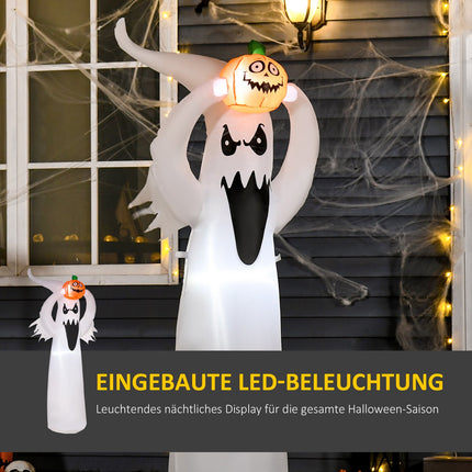 Halloweenská nafukovací LED dekorace duch, 1.8 m polyester