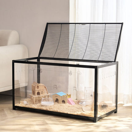 Hamster Cage, 360 Clear View, Ventilated, Front Door, 37.8 in