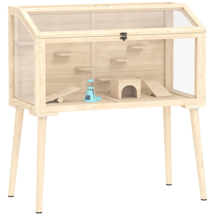Klec pro křečka s příslušenstvím, 110x52x101 cm, dřevo/plast