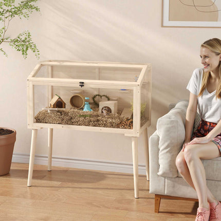 Klec pro křečka s příslušenstvím, 110x52x101 cm, dřevo/plast