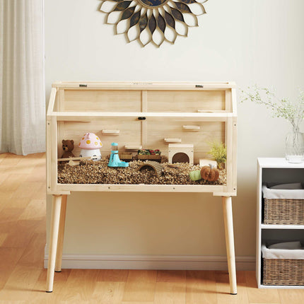Klec pro křečka s příslušenstvím, 110x52x101 cm, dřevo/plast
