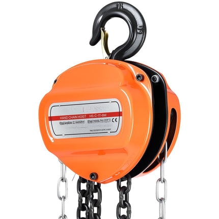 Hand Chain Hoist, 1 Ton, 6 m Lift, G80 Galvanized