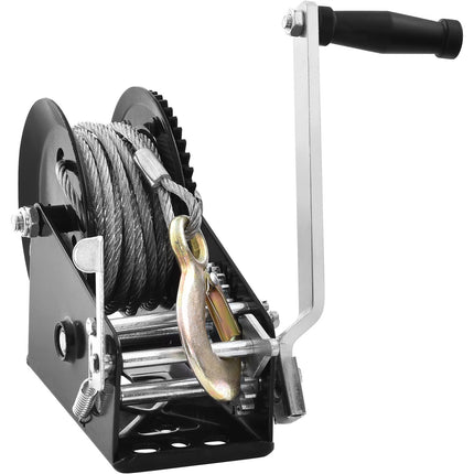 Hand Winch 3500 lb, 33 ft Steel Cable, Two-Way Ratchet
