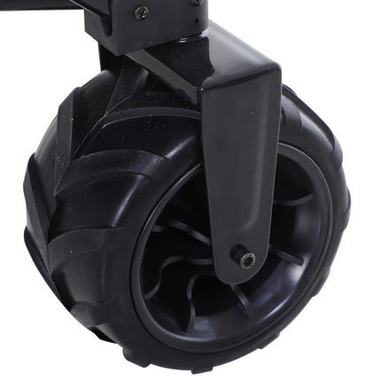 Skládací kovový zahradní vozík – teleskopická rukojeť 360°, nosnost 20 kg