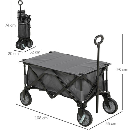 Skládací vozík s nastavitelnou rukojetí, nosnost 120 kg