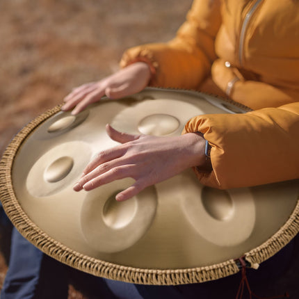 Handpan Drum 22-Inch 9-Note D Minor 432Hz, Carry Case