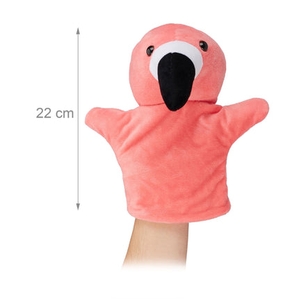Hand puppets with animals for children