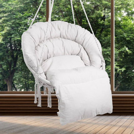 Hanging Hammock Swing Chair, 330 lb Capacity, Cushion