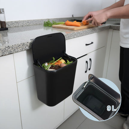 Závěsný kuchyňský koš 9L – kompaktní odpadkový koš