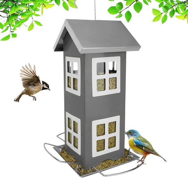 Hanging Metal Birdhouse with Removable Roof
