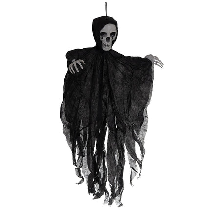 Hanging Skeleton Decoration, Black, 70 cm